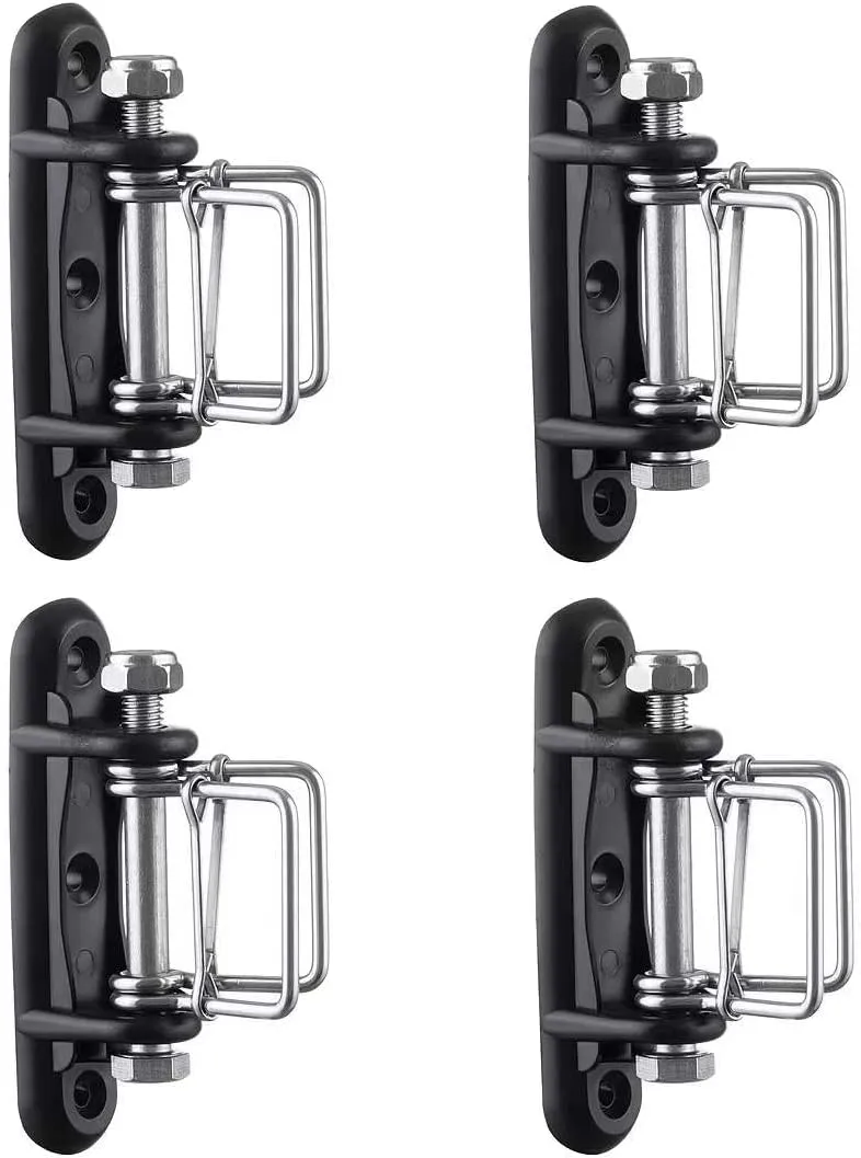 QMARK 4 Pack Electric Fence Corner Insulator, End Insulator with Buckles for Polytape, Wood Post Tape Connectors with 2 Buckles (4)