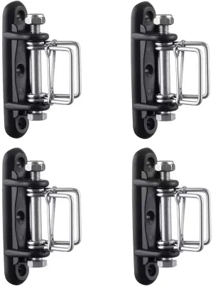 QMARK 4 Pack Electric Fence Corner Insulator, End Insulator with Buckles for Polytape, Wood Post Tape Connectors with 2 Buckles (4)