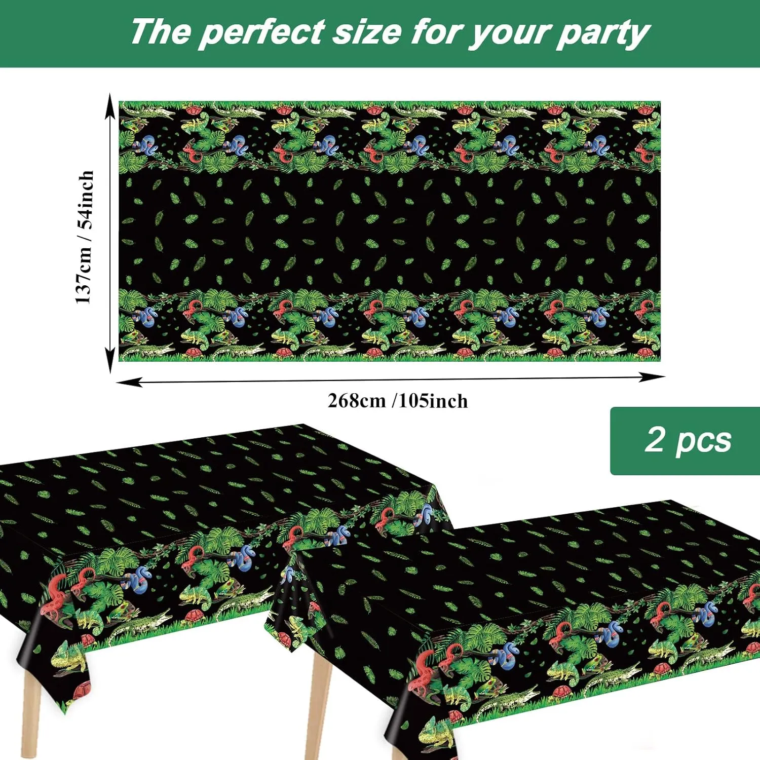 Reptile Lizard Snake Birthday Party Supplies Tableware Kit for 24 Guests Camping Wildlife Snakes Party Plates Napkins Decorations and Favors with Wilderness Jungle Alligator Turtle Tablecloth