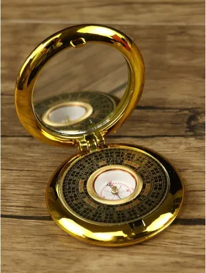 Retro Compass,Feng Shui Compass,Small Compass Feng Shui Plate High-Precision Beginner's Compass Three-Yuan Three-in-One Comprehensive Disk to Carry with You Ancient Chinese Compass