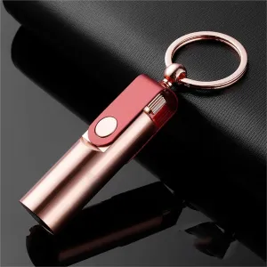 Retro Kerosene Lighter, Portable Waist-Hanging Keychain Outdoor Camping Survival Lighter, refillable Waterproof Lighter(A)