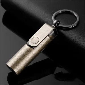 Retro Kerosene Lighter, Portable Waist Keychain Outdoor Camping Survival Lighter, Inflatable Waterproof Lighter, Reusable Match Lighter.(B)