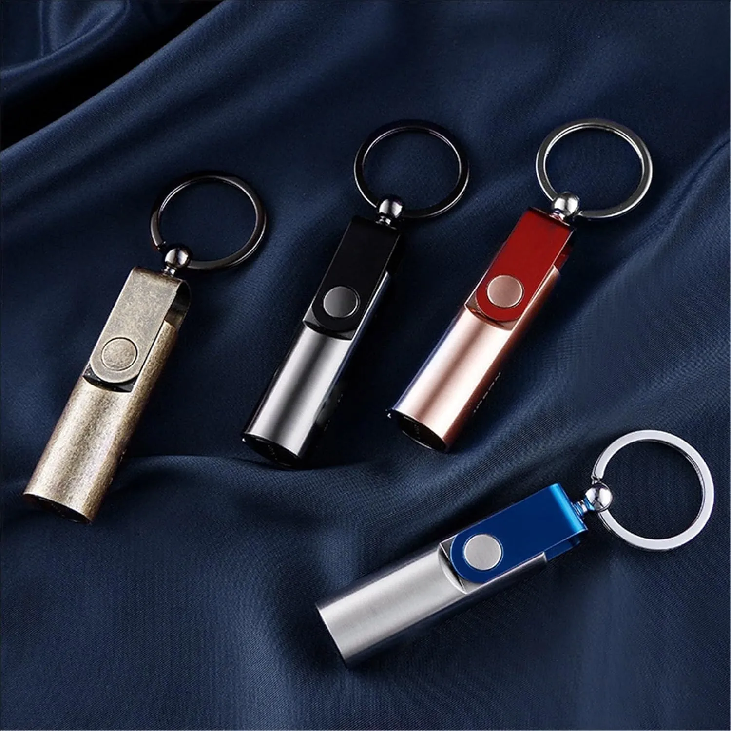 Retro Kerosene Lighter, Portable Waist Keychain Outdoor Camping Survival Lighter, Inflatable Waterproof Lighter, Reusable Match Lighter.(B)