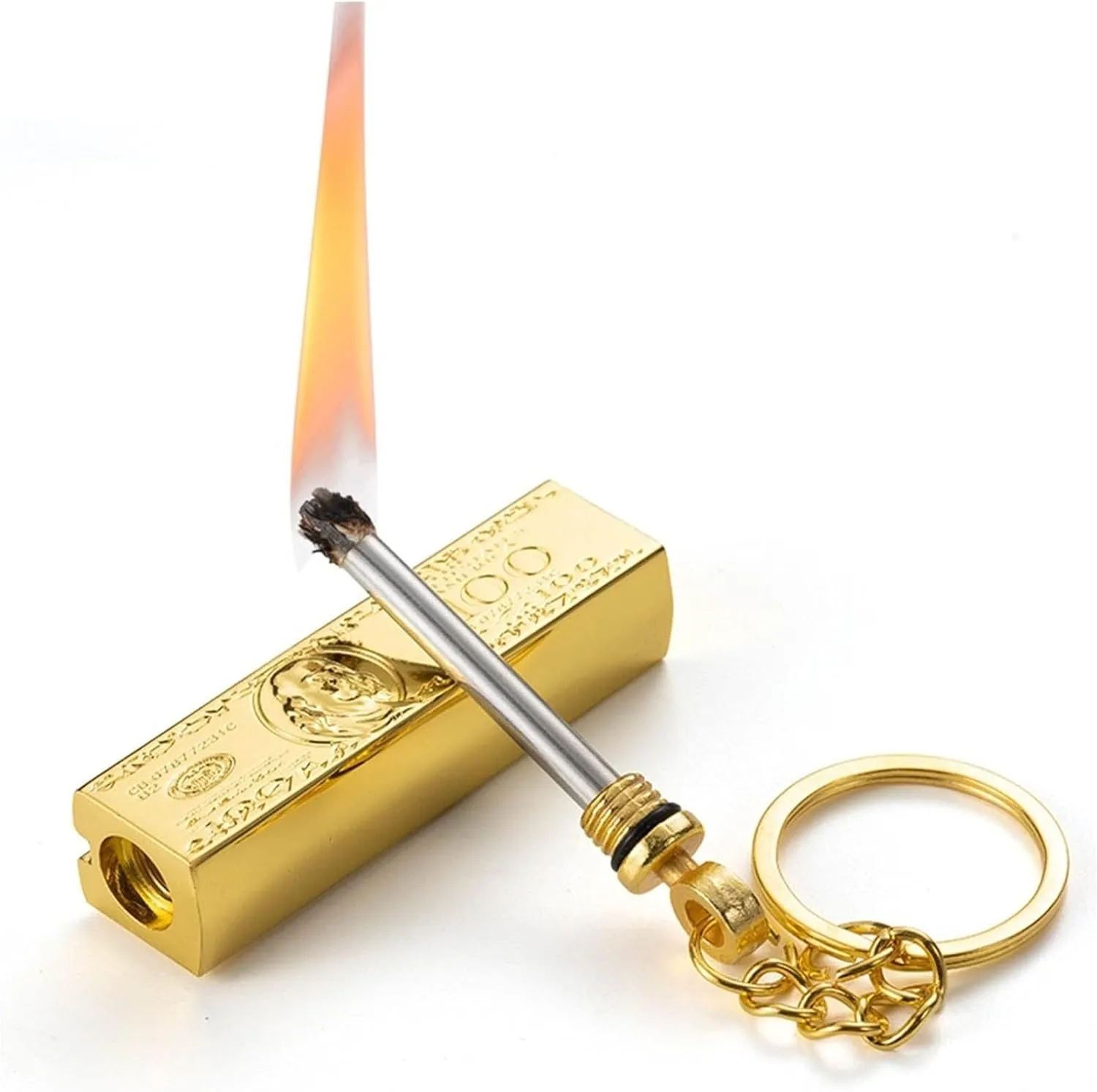 Retro Kerosene Lighter, Windproof and Waterproof Lighter, Soft Flame Keychain Lighter, Metal Lighter, Box (excluding Kerosene)