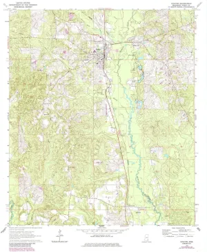 Richton MS topo map, 1:24000 Scale, 7.5 X 7.5 Minute, Historical, 1964, Updated 1985, 26.8 x 22 in