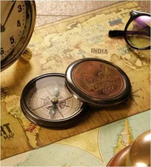 Robert Frost Poem Compass Handmade Gift Antique Brass Pocket Compasses Vintage Brass Compass Nautical Navigational Compass Antique Brass Compass by XIMDECO®