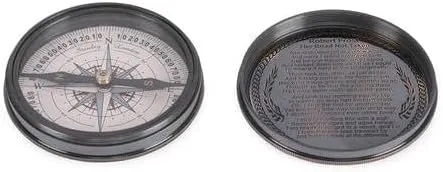 Robert Frost Poem Compass Handmade Gift Antique Brass Pocket Compasses Vintage Brass Compass Nautical Navigational Compass Antique Brass Compass by XIMDECO®