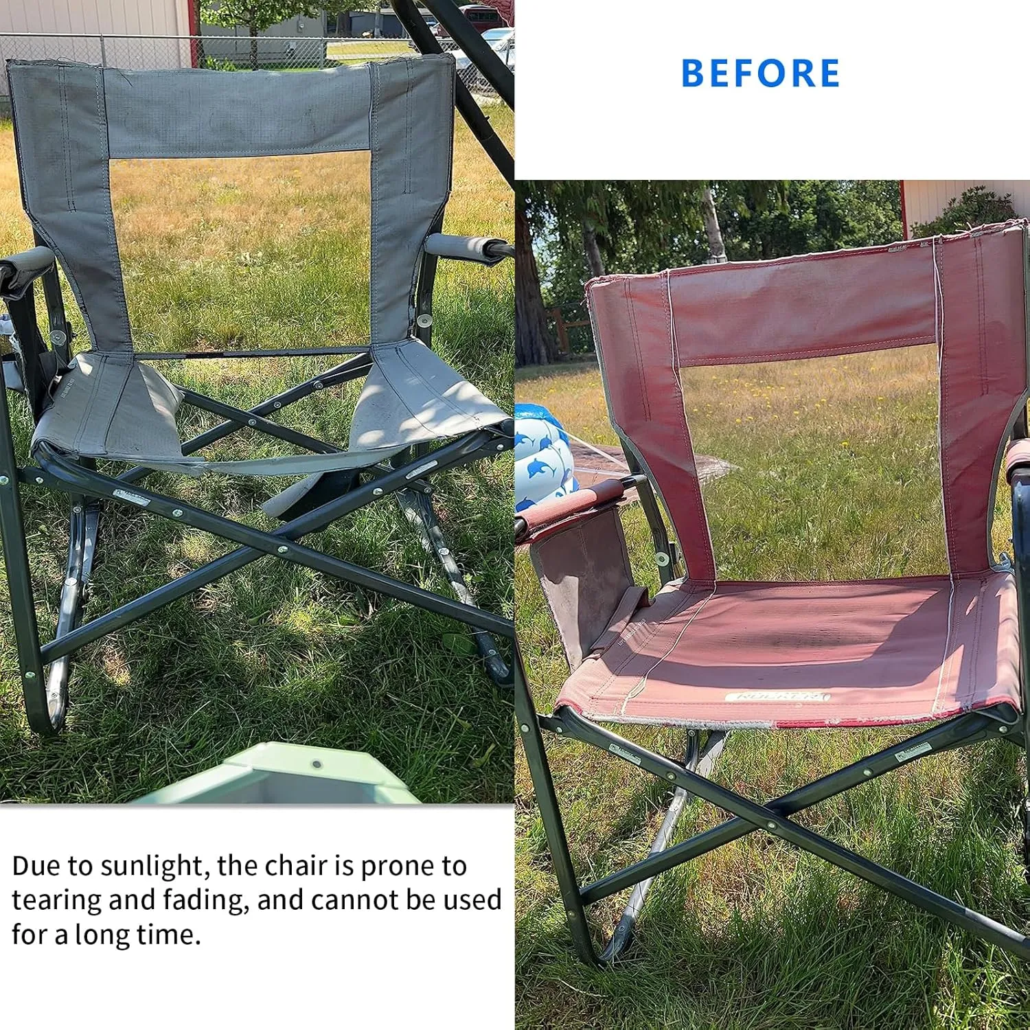 Rocking Chair Covers for GCI Outdoor 37072 Chair, Freestyle Rocker, Waterproof Heavy Duty Camping Chair Covers (26 W x 27 D x 34 H Inches) Black