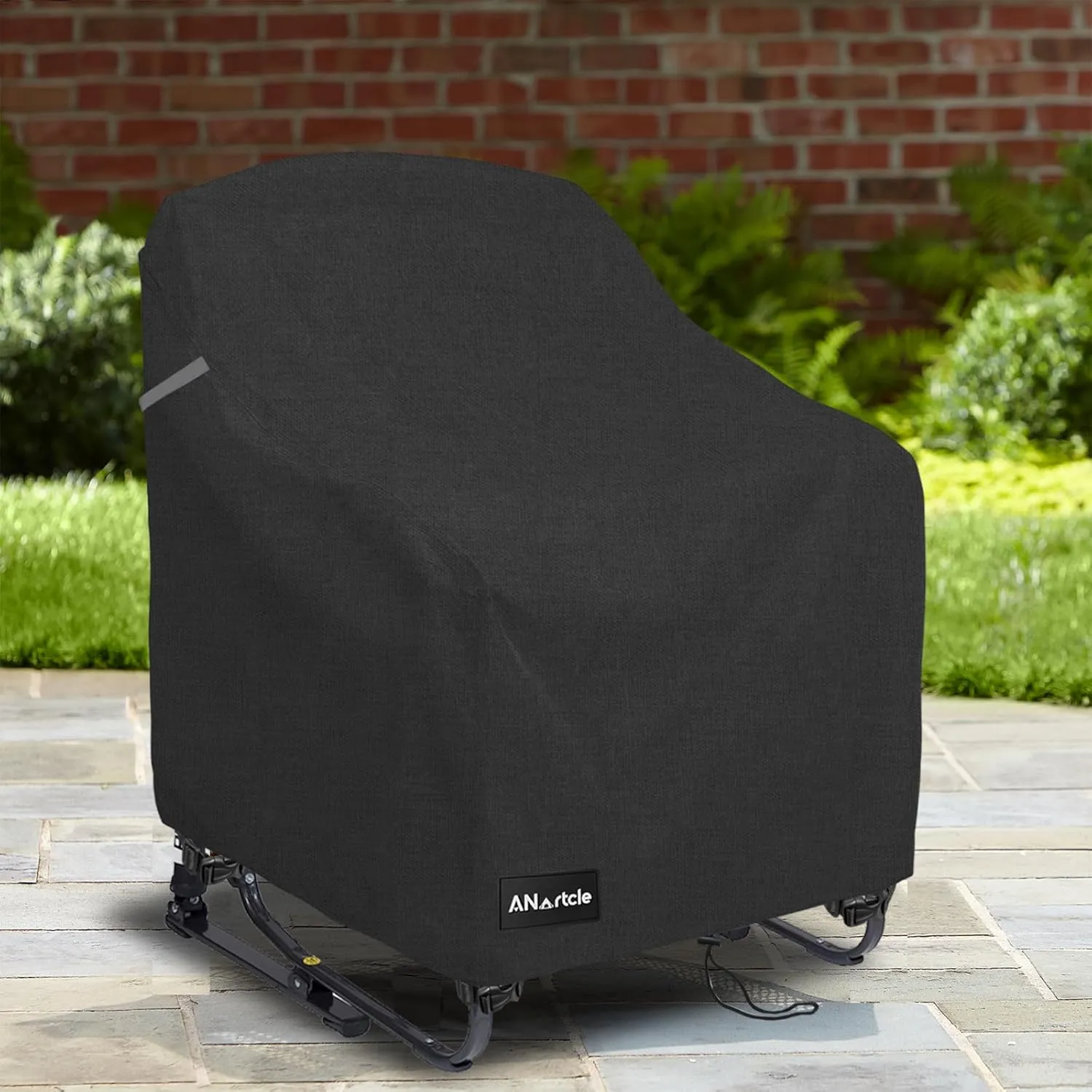 Rocking Chair Covers for GCI Outdoor 37072 Chair, Freestyle Rocker, Waterproof Heavy Duty Camping Chair Covers (26 W x 27 D x 34 H Inches) Black