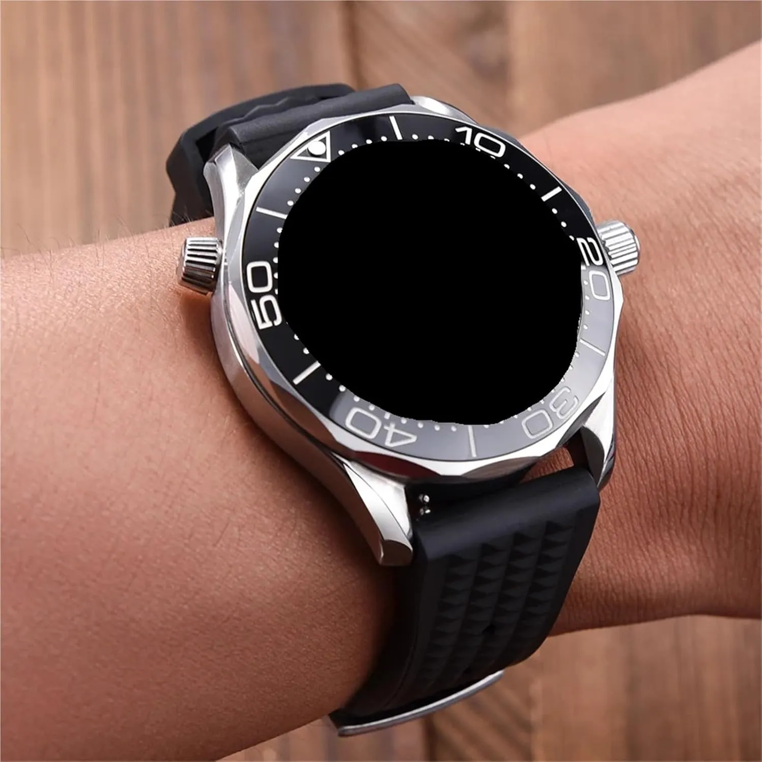 Rubber Waffle Watch Strap 20mm 22mm Universal Diver Waterproof Comfortable Sports Fast Release Watchbands
