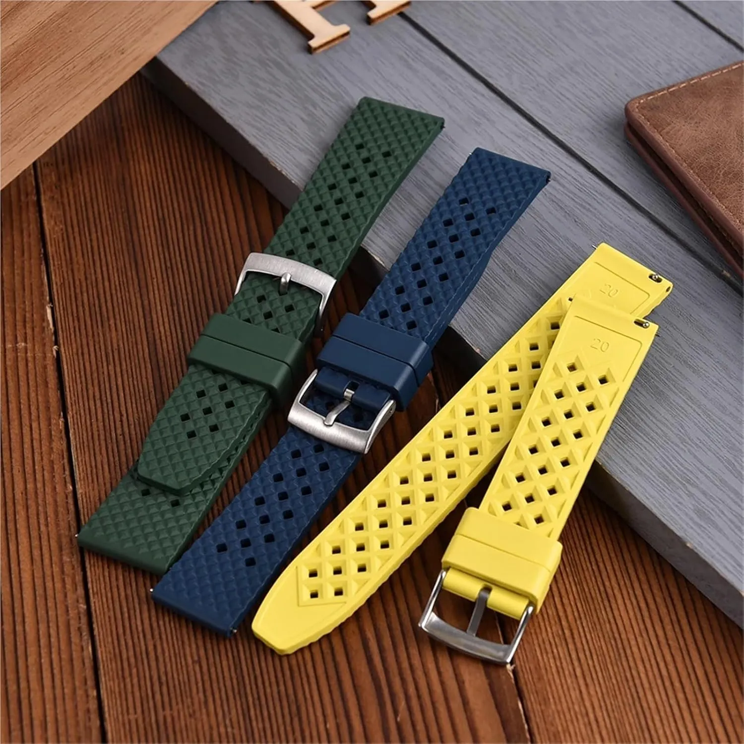 Rubber Watch Strap 20mm 22mm Quick Release Rubber Watch Bands Waterproof Diving Silicone Watch Strap