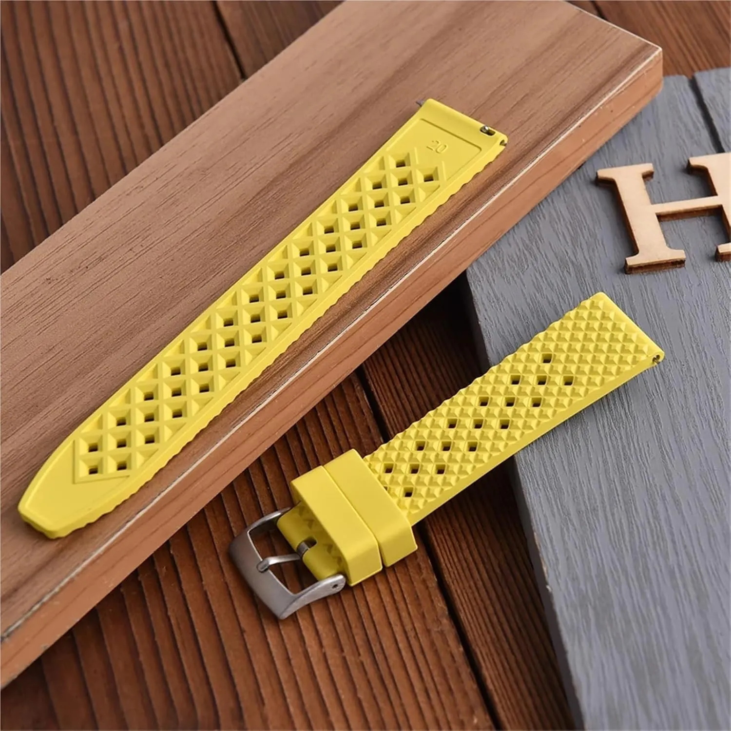 Rubber Watch Strap 20mm 22mm Quick Release Rubber Watch Bands Waterproof Diving Silicone Watch Strap