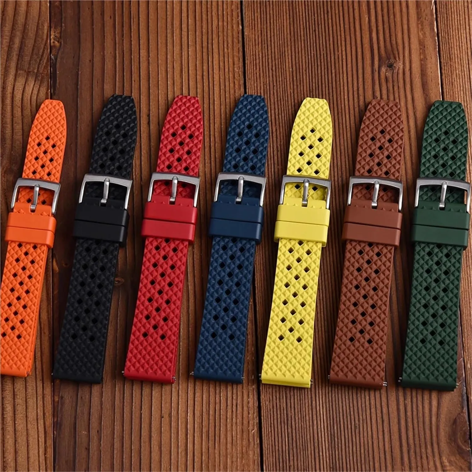 Rubber Watch Strap 20mm 22mm Quick Release Rubber Watch Bands Waterproof Diving Silicone Watch Strap