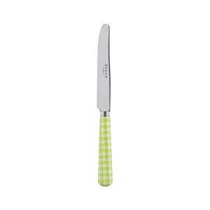 Sabre Gingham Lime 17cm Breakfast Knife