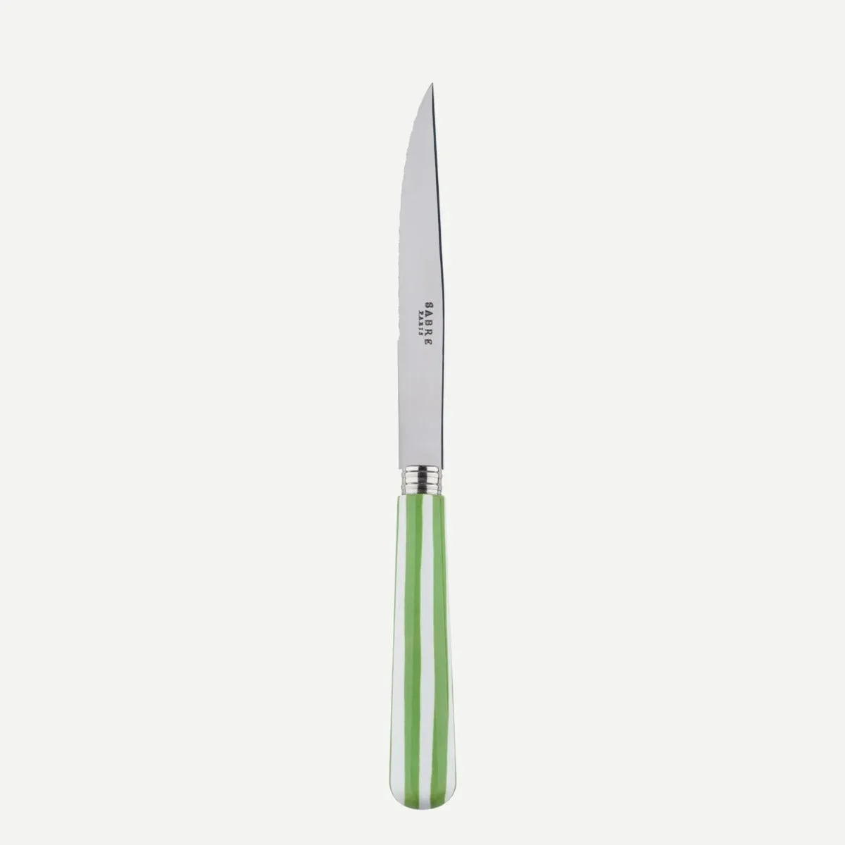 Sabre White Stripe Garden Green 23cm Steak Knife