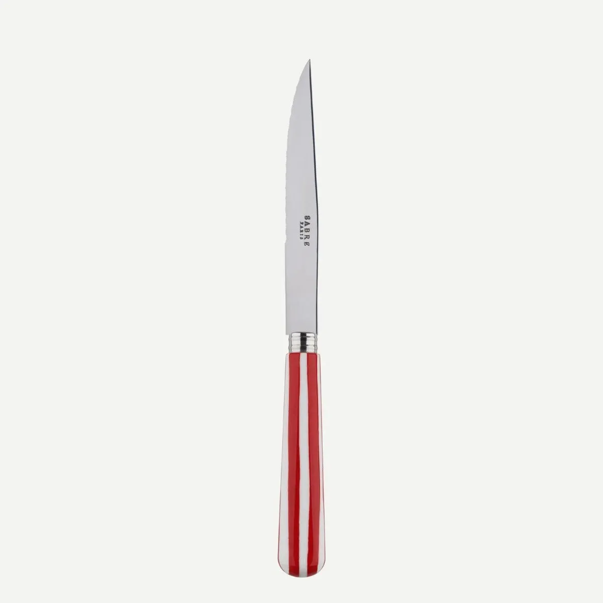 Sabre White Stripe Red 23cm Steak Knife