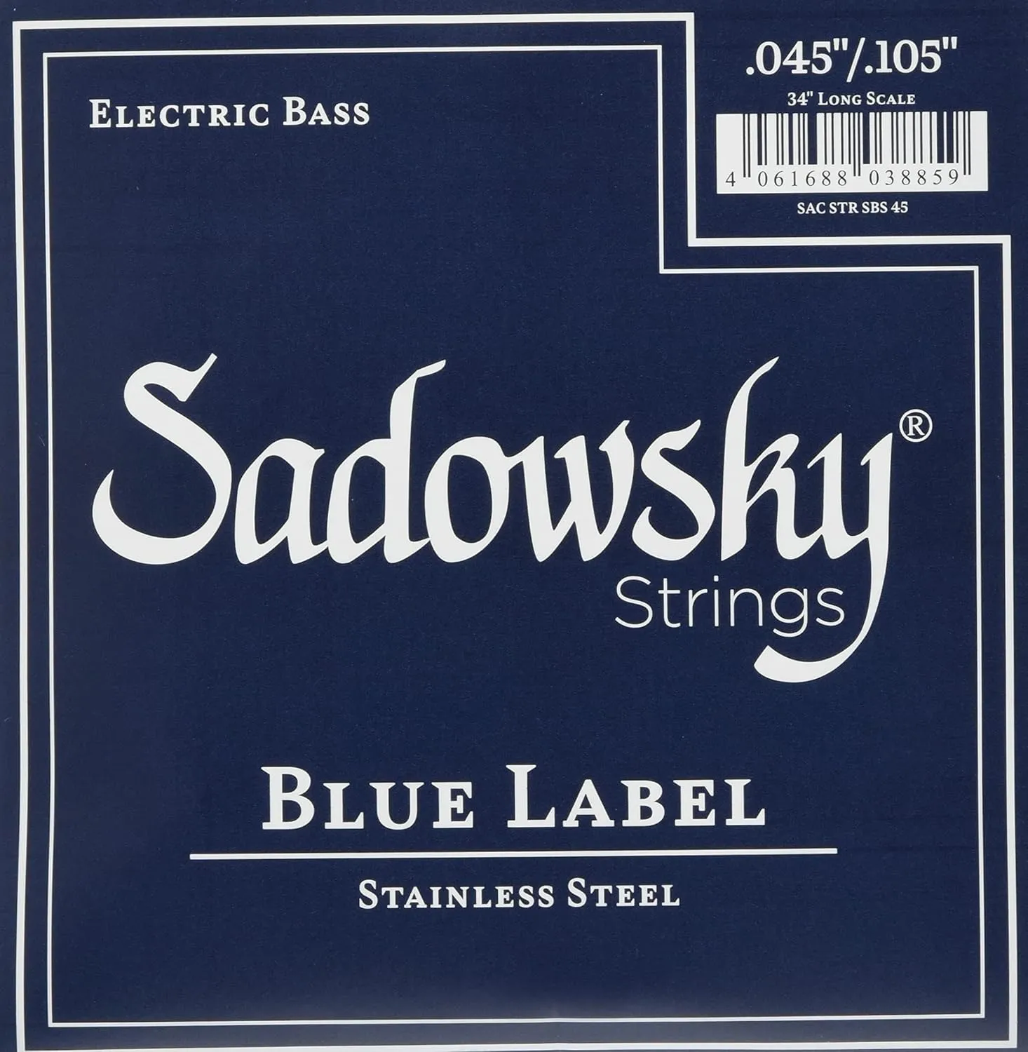 Sadowsky Blue Label Bass Strings Set - Stainless Steel - 4 String (45-105)