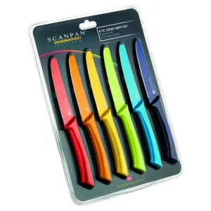 SCANPAN 6 PIECE KNIFE SET COLOURED