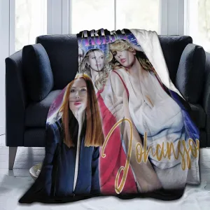 Scarlett Johansson Blanket Flannel Fleece Printed Throw Blankets Ultra Soft Micro Warm Blanket for All Season Bedding Chair Sofa Couch Bed 50"x40"