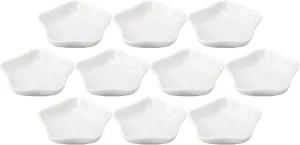 Set of 10 Basic Petite Star Dishes | Western Tableware Transformation Plates [3.5 x 3.3 x 0.8 inches (9 x 8.5 x 2.2 cm)