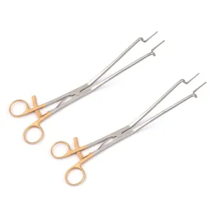 Set of 2 Kogan ENDOCERVICAL Speculum GYNE Gold Handle Stainless Steel