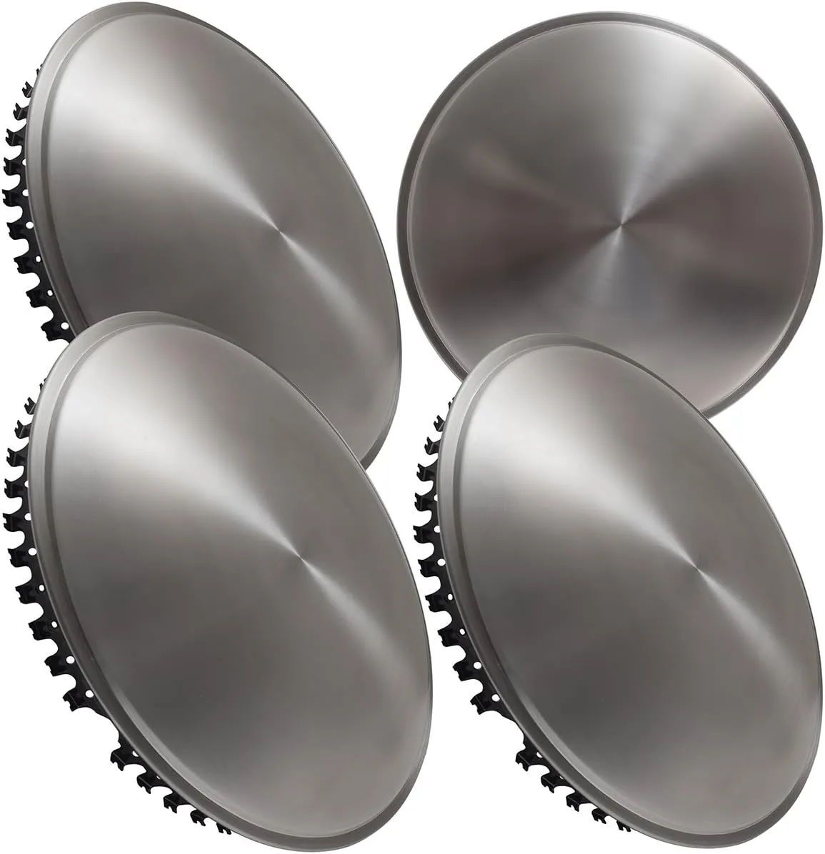 Set of 4 Stainless Steel 14" Inch Full Moon Racing Discs with Metal Clip Retention System - Part #: IWCRD/14