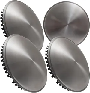 Set of 4 Stainless Steel 14" Inch Full Moon Racing Discs with Metal Clip Retention System - Part #: IWCRD/14