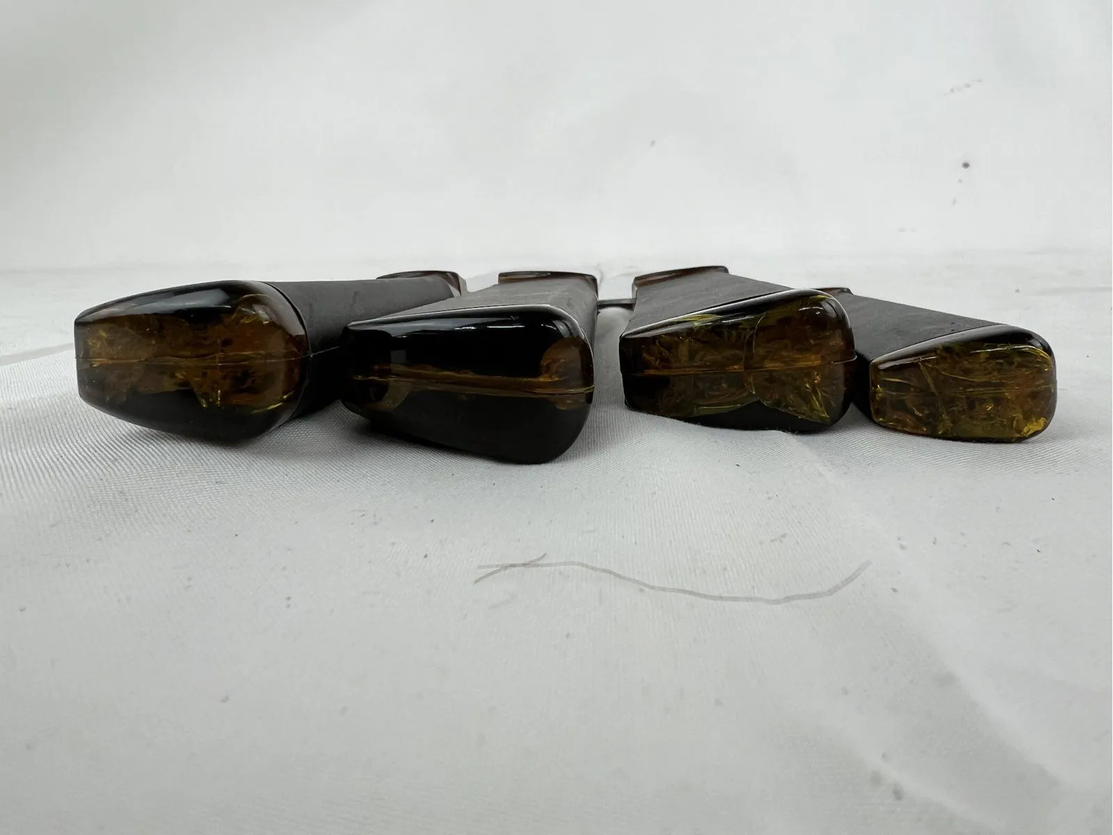 Set of Four OKC Ontario Agilite Stainless Steel Amber & Black Kitchen Knife Set