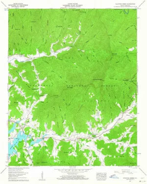 Shooting Creek NC topo map, 1:24000 Scale, 7.5 X 7.5 Minute, Historical, 1957, Updated 1964, 26.8 x 21.8 in