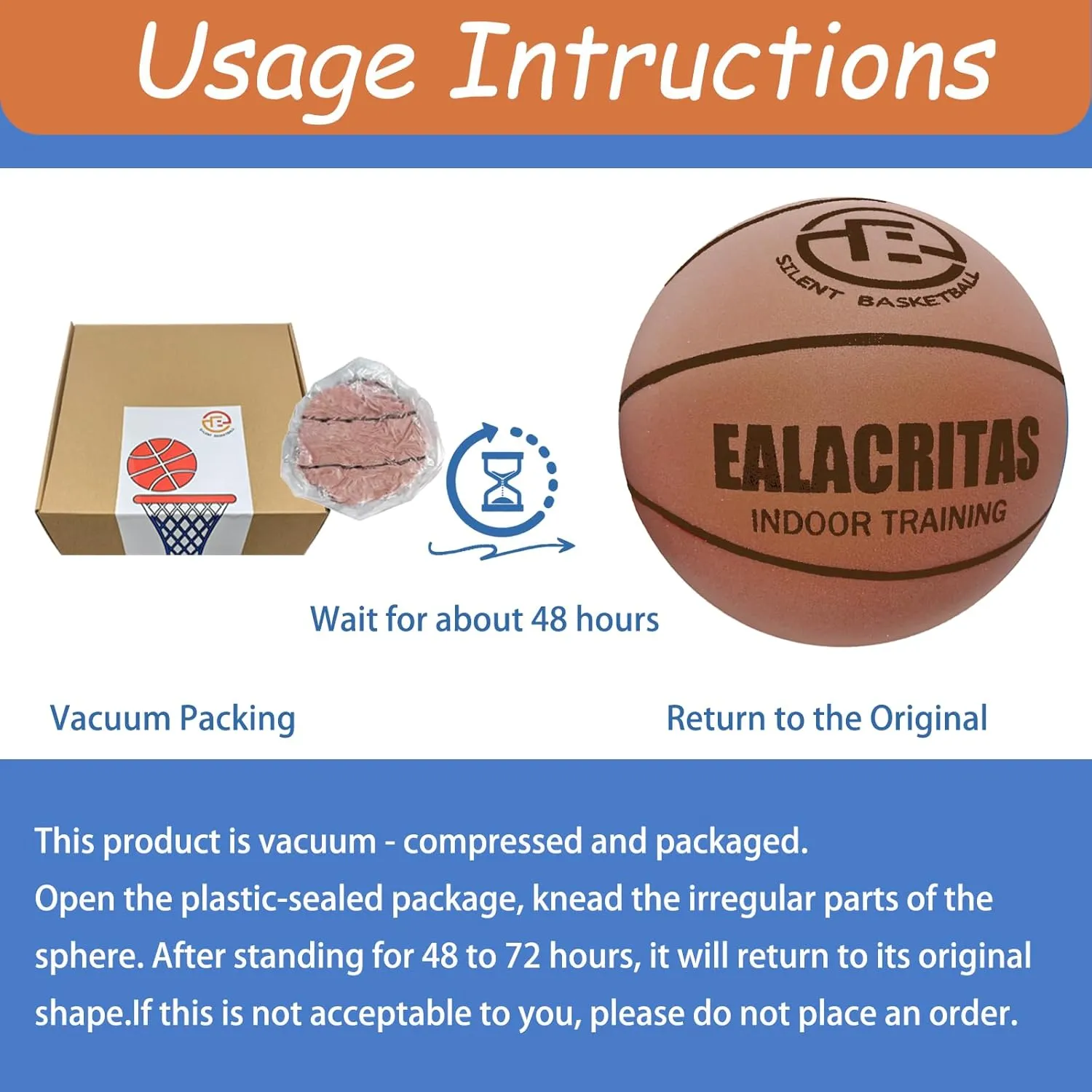 Silent Basketball Gift Set with Foldable Hoop - Durable Foam Basketball for Indoor Dribbling & Shooting Practice, Perfect for Rainy/Snowy Weather