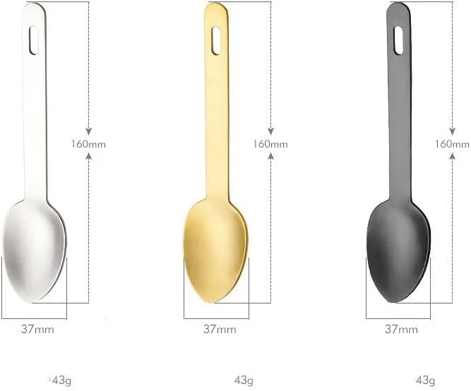 Silverware Flatware Set, 1/4/6/8/10/12pcs Creative 304 Stainless Steel Spoon Camping Tableware Travel Outdoor Portable Tableware Set With Holes(Silver,6 Pieces)