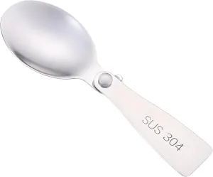 Silverware Set, 1/4/6/8/10/12 Pieces Creative 304 Stainless Steel Spoons Portable Folding Tableware Set Outdoor Travel Spoons(10 Pieces)