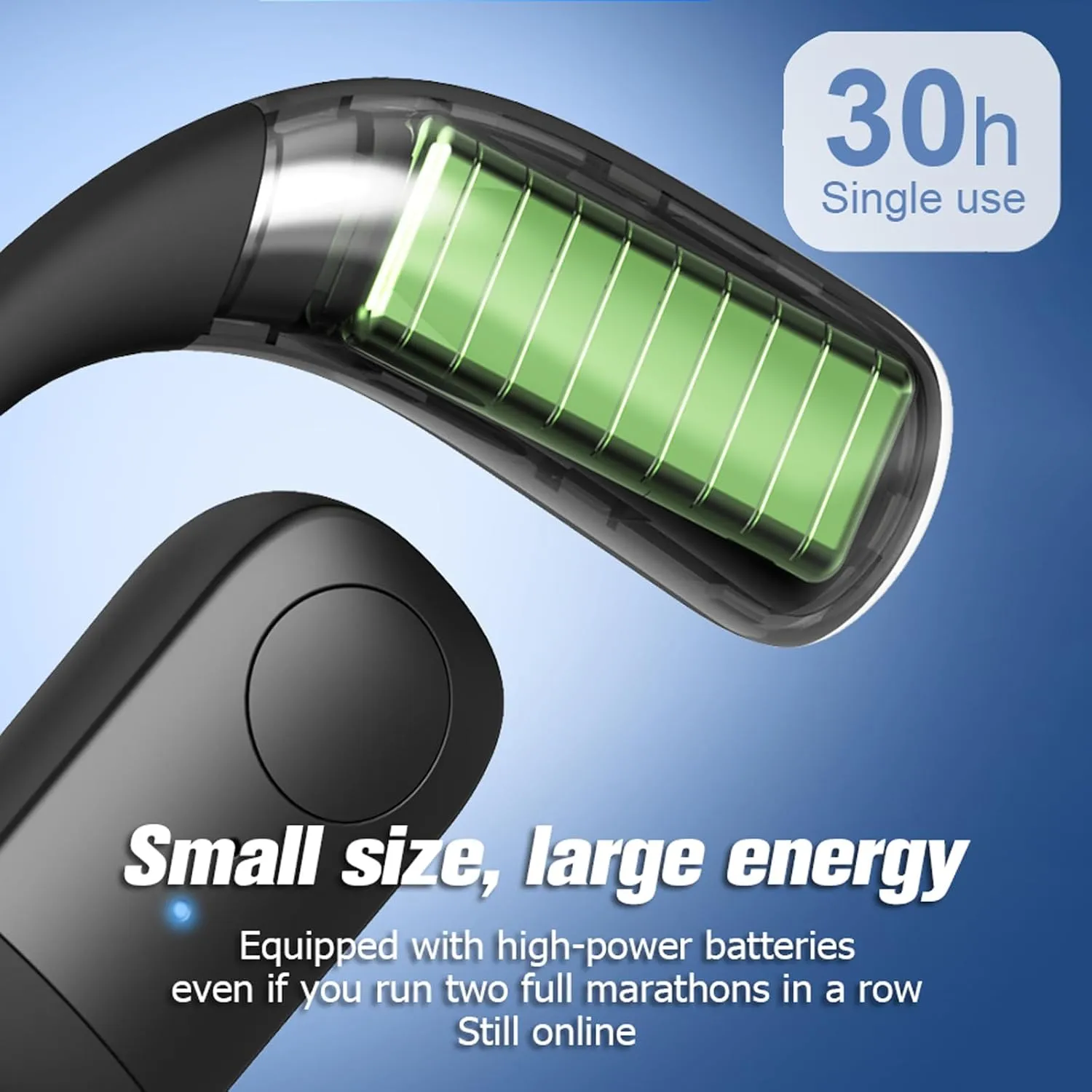 Single Bluetooth One Ear Earbud Open Ear Bud Air Bone Conduction Earbud Earless Out of Ear Headphones Bluetooth Wireless Earpiece with Earhook OWS Open Ear Bud Wireless Ear Hanging Bluetooth Headset