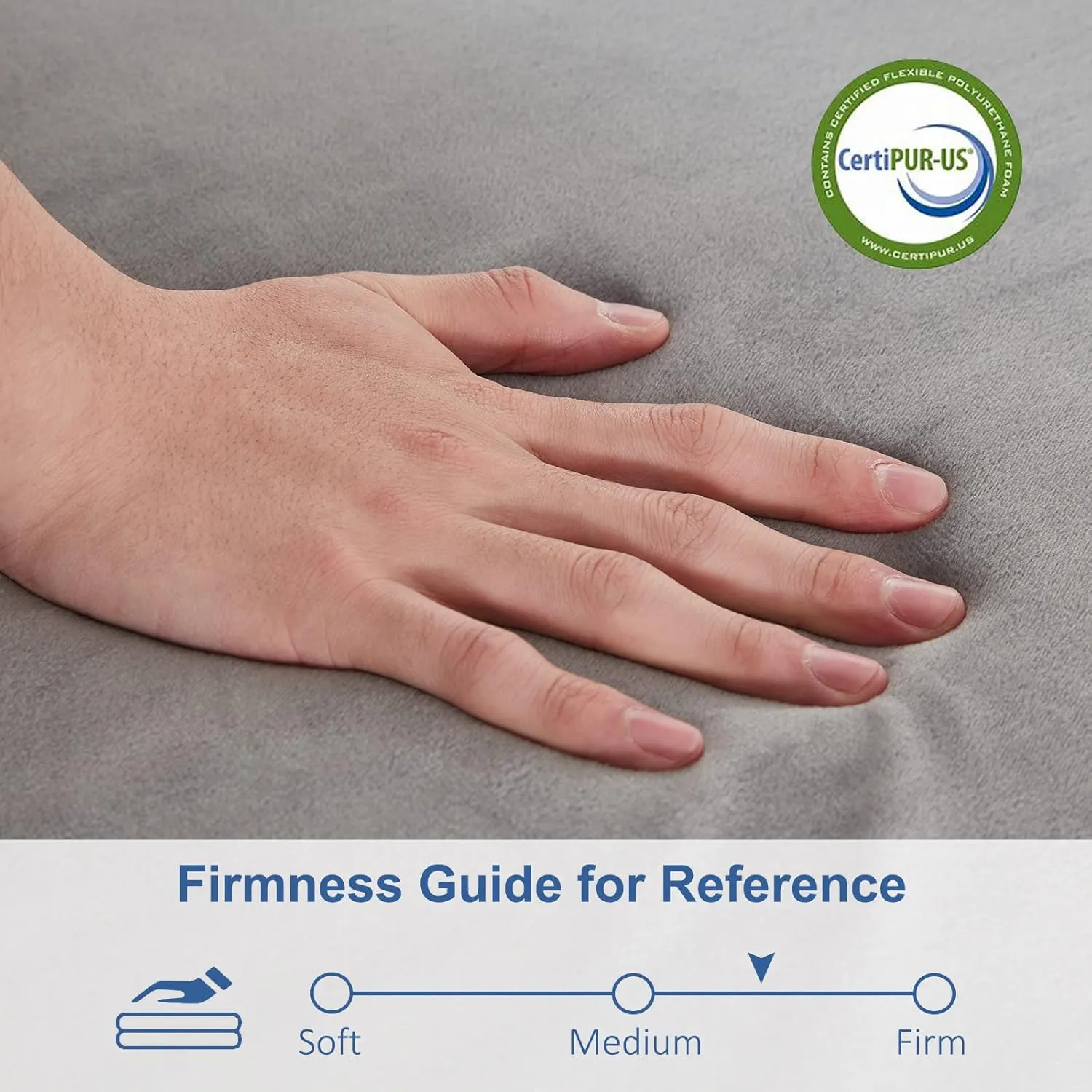 SINWEEK Tri Folding Mattress Foam Topper 4" Thickness Floor Cot Mattress, Guset Bed with Removable&Machine Washable Cover and Lining, CertiPUR-US Certified 25 x 75 Inch