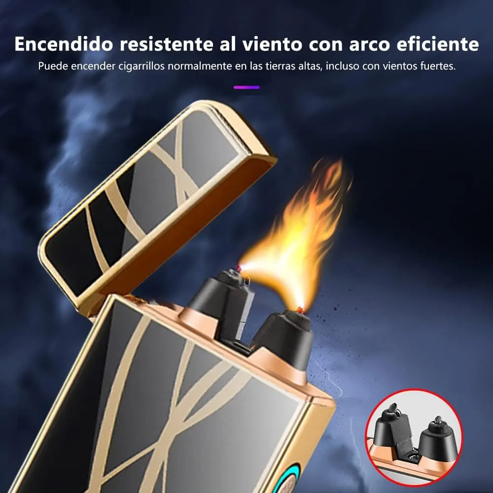 SKRFIRE USB Rechargeable Flameless Electric Lighter - Windproof Plasma Portable Fashion Outdoor Lighter for Camping, Hiking, Adventure (Streamline)