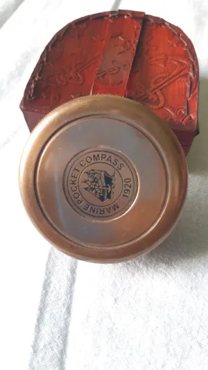 Solid Brass Compass Pocket Transit Compass - Robert Frost Poem Brass Nautical Vintage Replica Nautical Gift Items