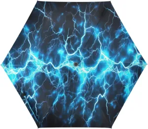 Spark Texture Blue Windproof Umbrella Auto Open Folding Umbrella, 6 Ribs Reverse Umbrella for Travel Golf Rain