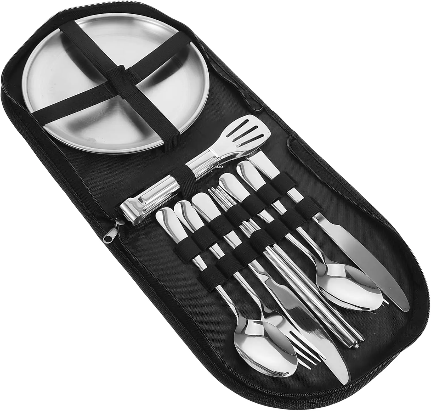 Stainless Steel Cutlery Set Travel Utensils for Lunch Portable Chopstick to Clean Carry