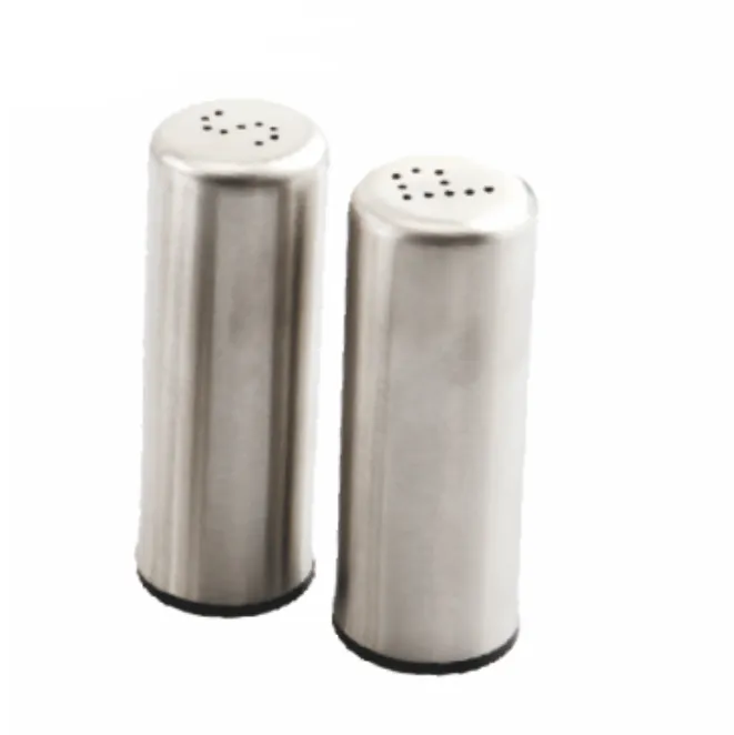 Stainless Steel Matt Finish Salt & Pepper Shakers Set