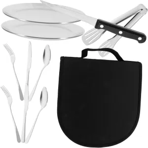 Stainless Steel Serving Utensils Set 10-Piece Cutlery Fork and Spoon Set for Dinner Outdoor Camping Supplies