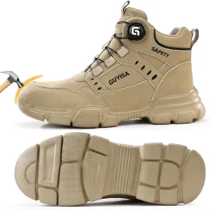 Steel Toe Shoes for Men's Waterproof Lightweight Work Boots for Men Work shoes Puncture-Proof Industrial-Grade Non-Slip Steel Toe Boots