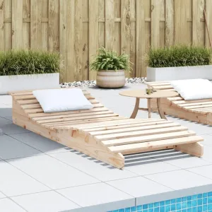 Sun Lounger 80.7"x31.5"x12.4" Solid Wood Pinetanning Chair Recliner Chair Camping Chairs Patio chairsSuitable for Gardens, courtyards