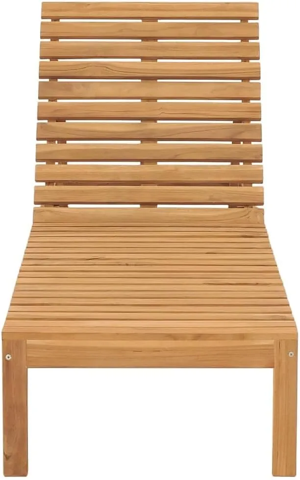 Sun Lounger Solid Teak Woodpatio Camping Chairs Tanning Chair Recliner Suitable for Garden Courtyard