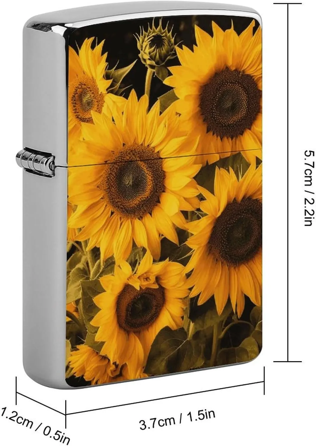 SunflowersLighter Case Waterproof Lighter Sleeve Lighters Protective Cover with Graffiti Design