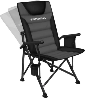 Supperella Movable Backrest Camping Chair for Adults with Cup Holder Folding Lawn Chairs for Outdoor Activities, Sports, Travel & Picnic