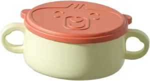 SUPVOX 1pc Detachable Food Bowl Stainless Steel Tableware with Strong Non Slip Base for Food Grinding and Soup Safe for Young