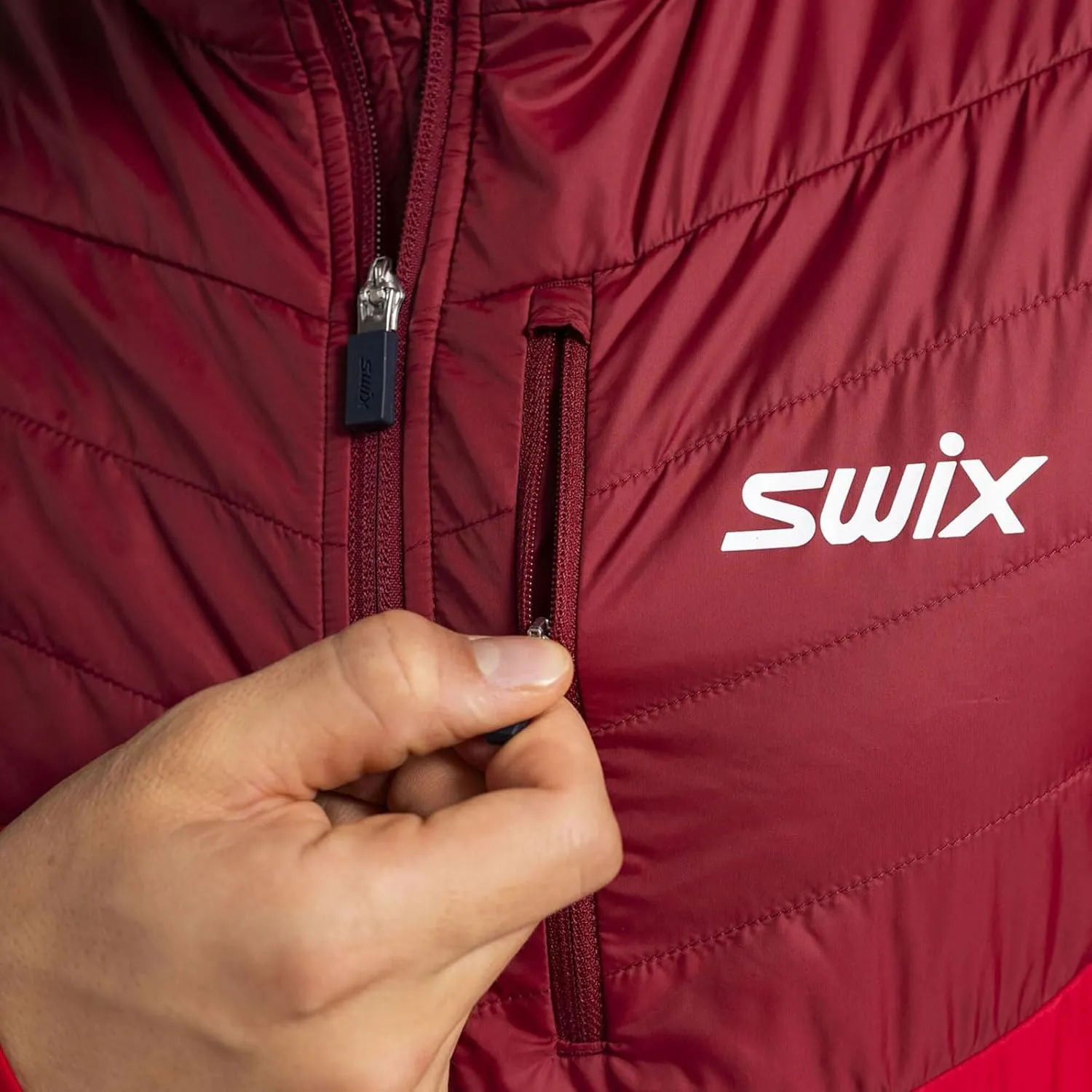 Swix Men's Dynamic Hybrid Breathable Windproof Active Outdoor Cross Country Skiing Winter Sports Insulated Jacket