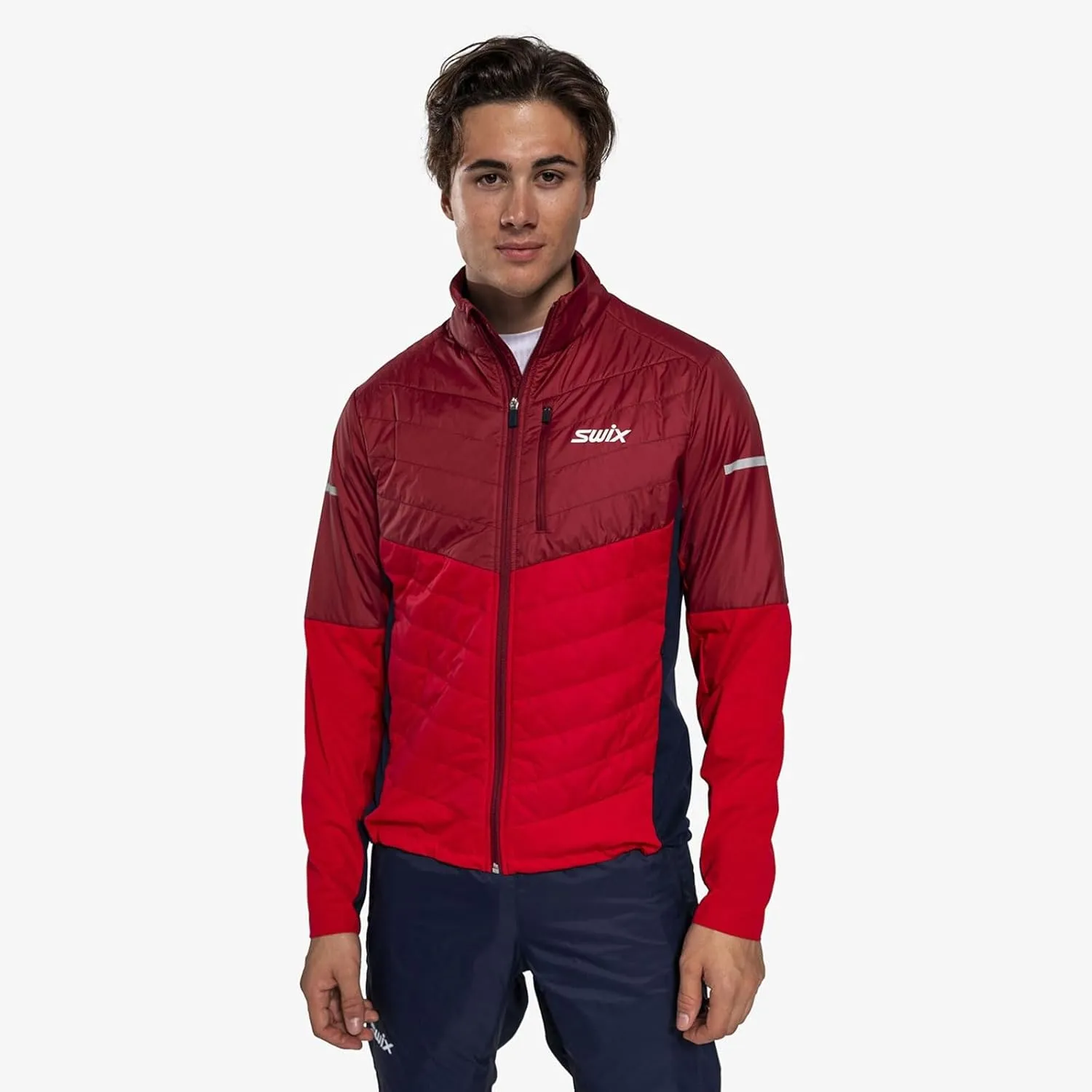 Swix Men's Dynamic Hybrid Breathable Windproof Active Outdoor Cross Country Skiing Winter Sports Insulated Jacket
