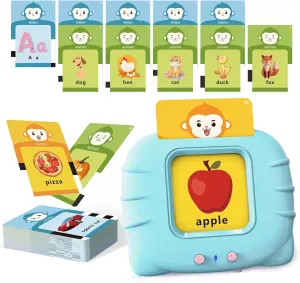 Talking Flash Cards for Toddler 1 2 3 4 5 Year Olds, ABC Flash Cards for Toddlers 2-4 Years, Montessor, Autism Sensory, Speech Therapy Toys, Birthday Gift for Boys and Girls, 296 Pro Words