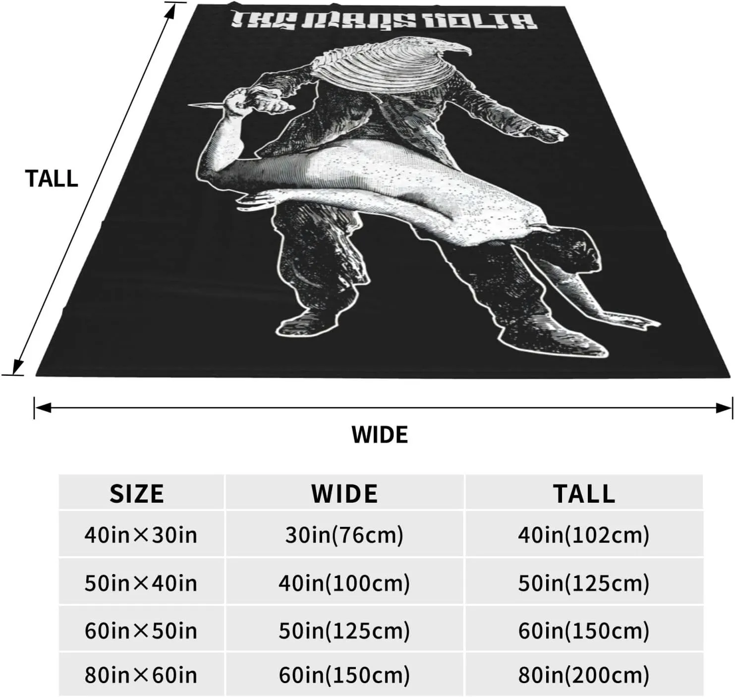 The Mars Volta Blanket Flannel Fleece Printed Throw Blankets Ultra Soft Micro Warm Blanket for All Season Bedding Chair Sofa Couch Bed 50"x40"
